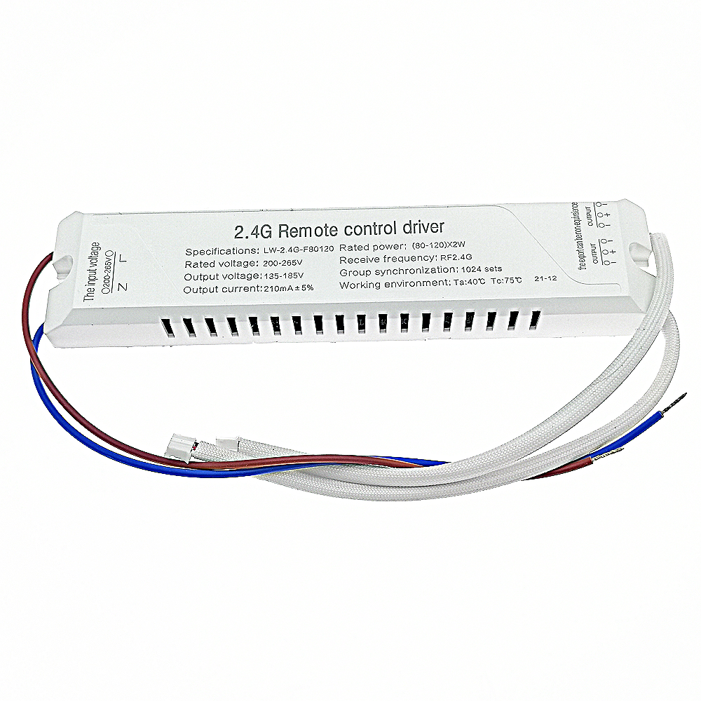 Transformadores de luz LED con controlador, 20W-80W-120W x2 210mAW con control remoto RF de 2,4G, atenuación cambiable de Color para lámpara de techo, accesorios DIY