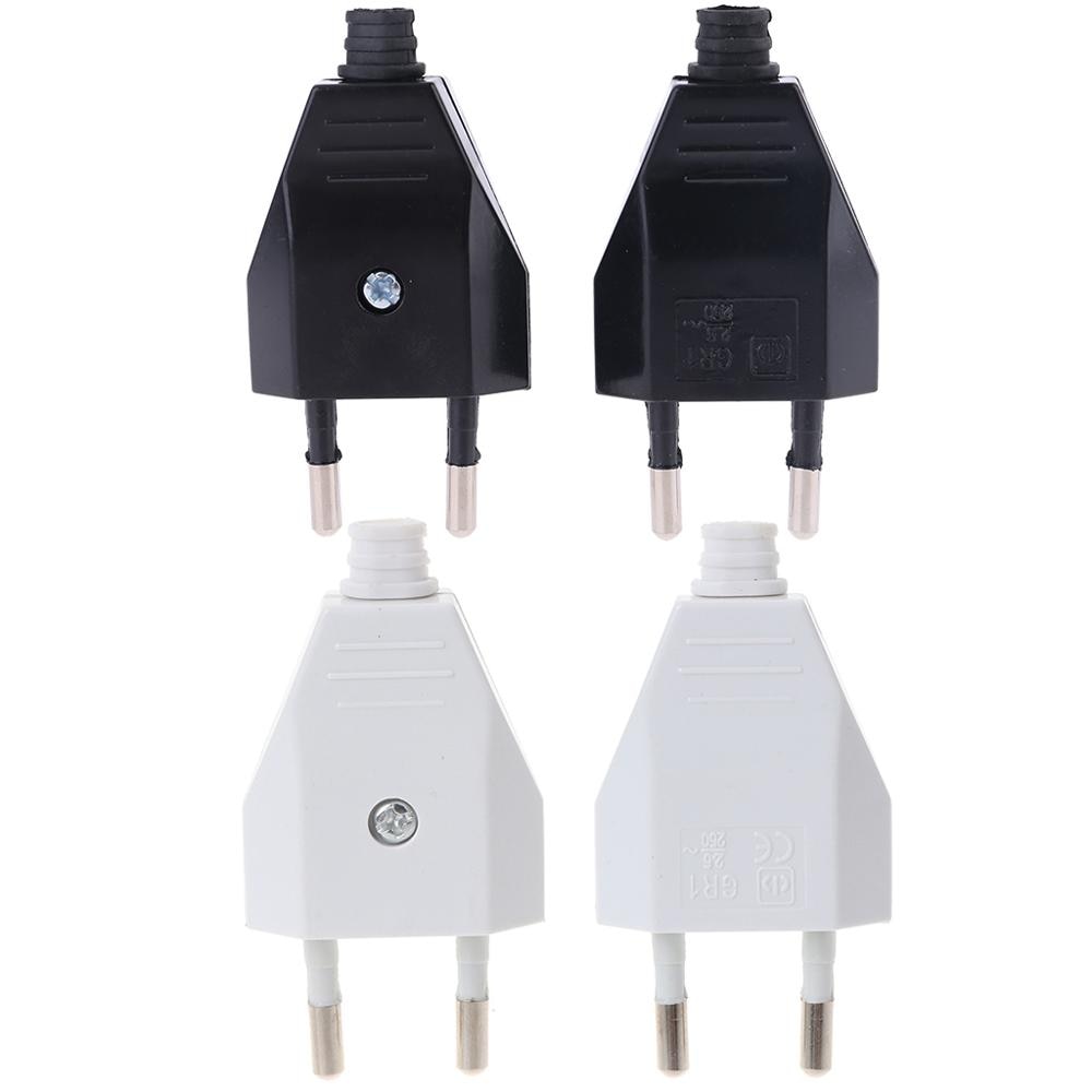 2 stk tysk type europæisk 2- bens stik netværkskabler 2.5a 220v elektrisk kontakt