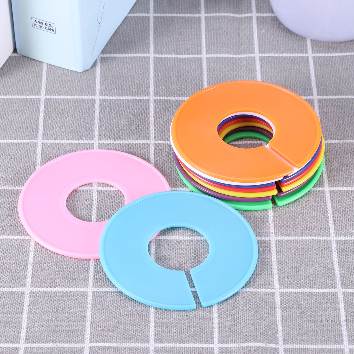 Kleding Maat Verdelers Plastic Garderobe Ronde Kleding Hanger Cirkel Voor Home Store