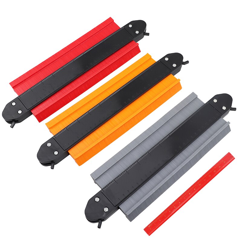 5/10 inch Multi-functional Contour Profile Gauge Laminated Tiles Tiles Edge Shaping Wood Measure Ruler Contour Gauge Duplicator