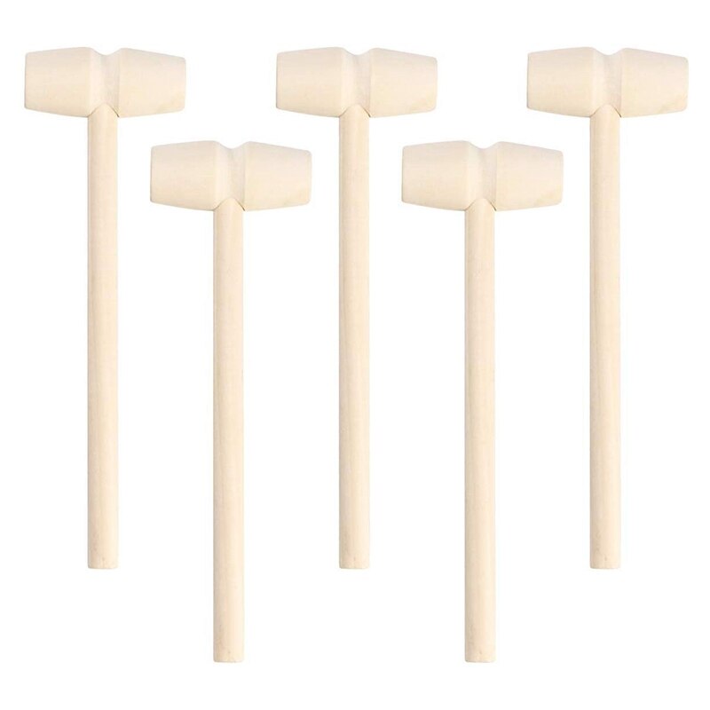 20 Pieces Mini Wooden Hammer Beat Toy Cute Beat Gear Toy Boy Girl Promote Baby's Hand Eye Coordination: Default Title