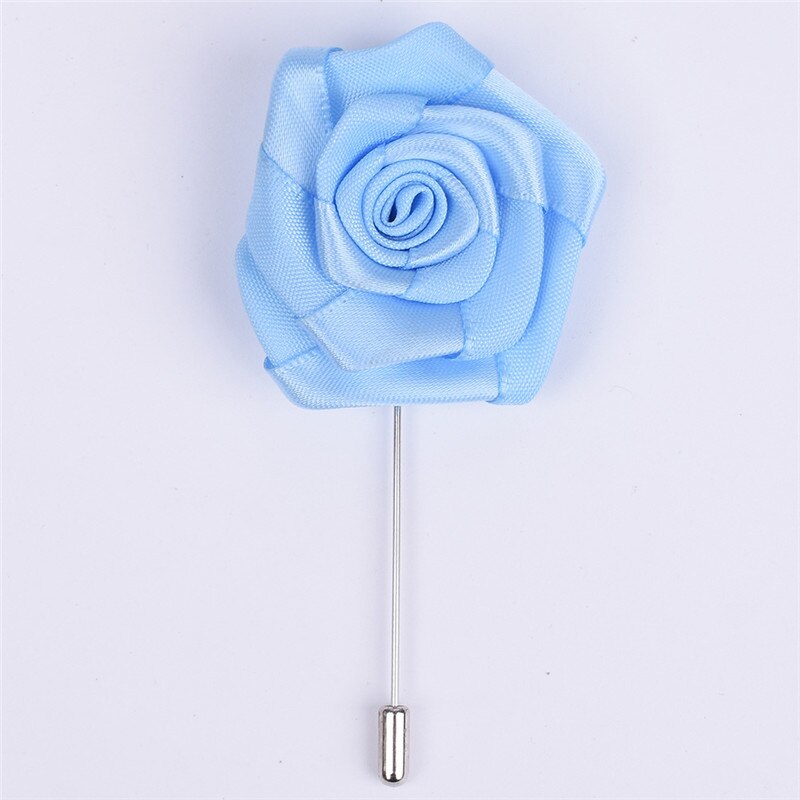Diy privé-aanpassing bruidegom corsages corsages boutonniere bloemen bruiloft corsage pin broche  x1258-16: Babyblauw