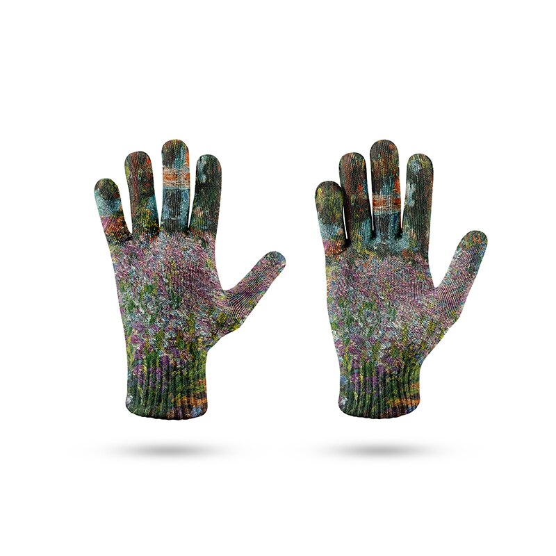 3d print heren en dames winter ski handschoenen outdoor rijden touchscreen wanten dames dikke warme stretch gebreide handschoenen: Stijl 7