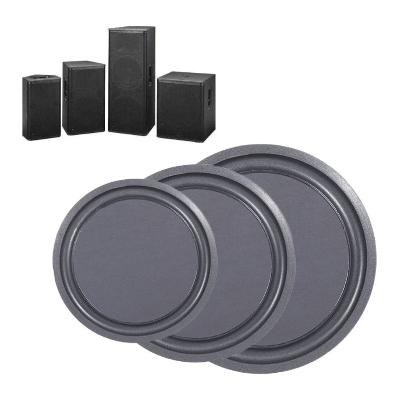 Haut-parleur de caisson de graves, 2 pièces, radiateur passif, 5/6, 5/8 pouces, Membrane de Vibration auxiliaire de basse à bord en éponge + cône en papier