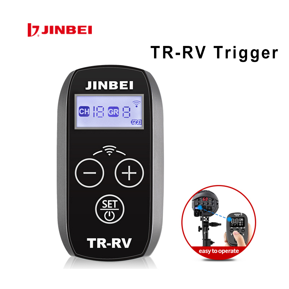 JINBEI TR-RV Wireless Trigger Receiver 2.4GHz for 3.5mm Plug SYNC Flash Remote Control for TR-Q7 TR-Q6 TR-V6 TRS-V Trigger