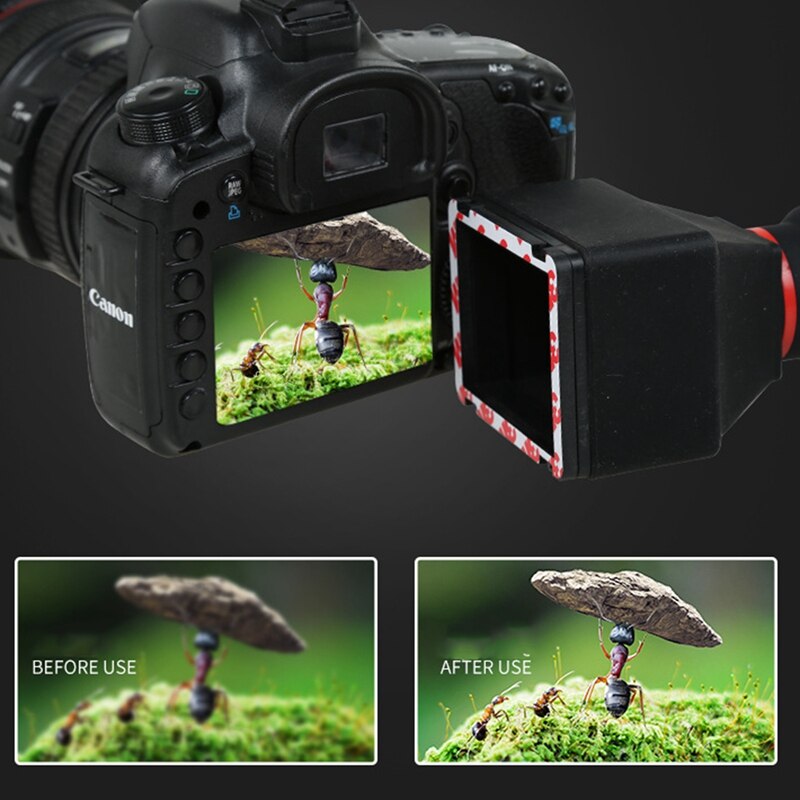 3.2-Inch Camera Viewfinder, 3X SLR Screen Magnification Viewfinder, Shading Hood, No Reflection,