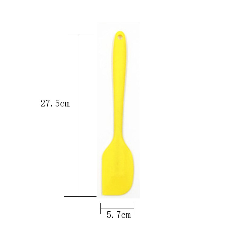 Multicolore alimentaire antiadhésif beurre cuisson Silicone spatule ensemble Cookie pâtisserie grattoir gâteau cuisson spatule Silicone spatule: large yellow