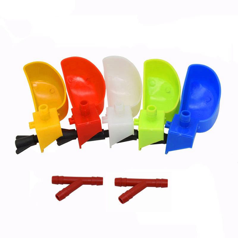 Comederos de codorniz de 5 uds., vasos para gallinas, utensilios de alimentación para aves Rojas, tazón de agua automático, suministros para apicultura y aves