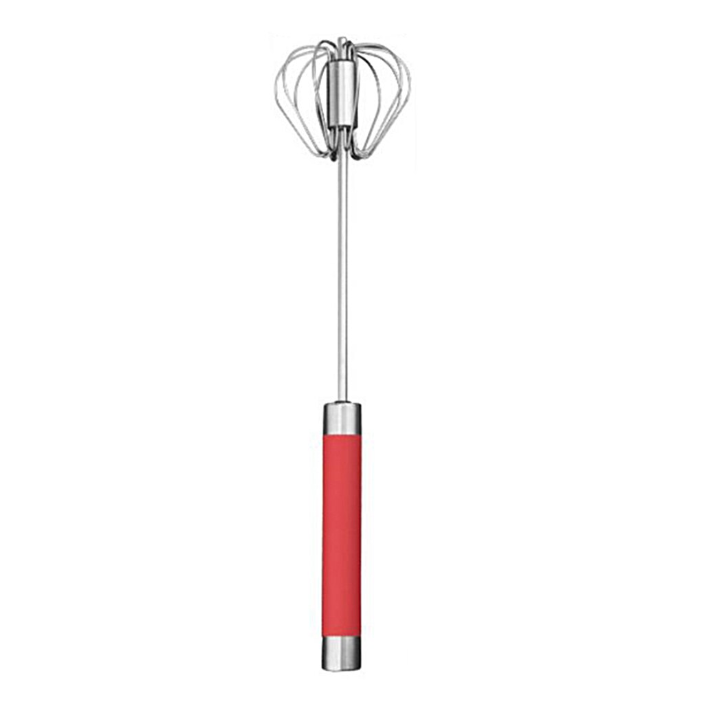 Manual ovo spin batedor para cozinha bolo de leite ferramenta versátil utensílio: 12Inch Red