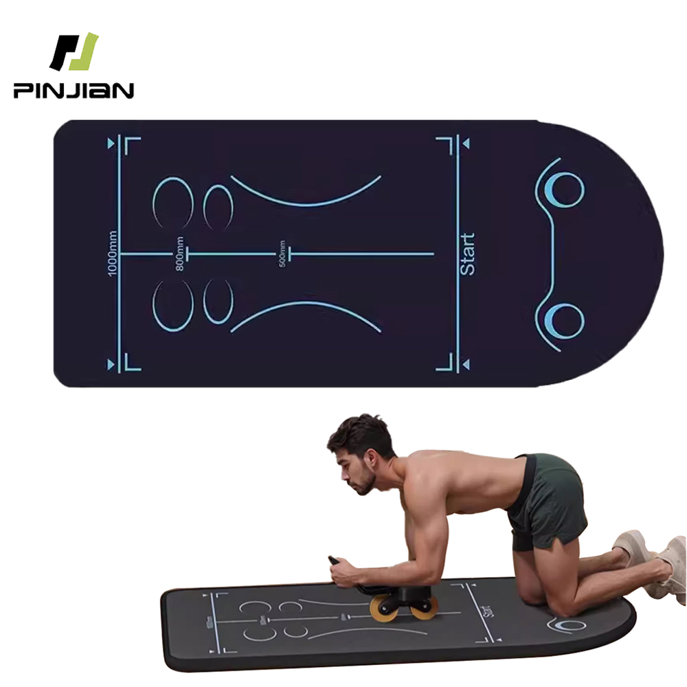 Yogamatte Herren Fitnessmatte ÜSpund zu Hause Rolle Rad Bauchtraining Professionelle rutschfeste Gymnastik-Übungsmatte