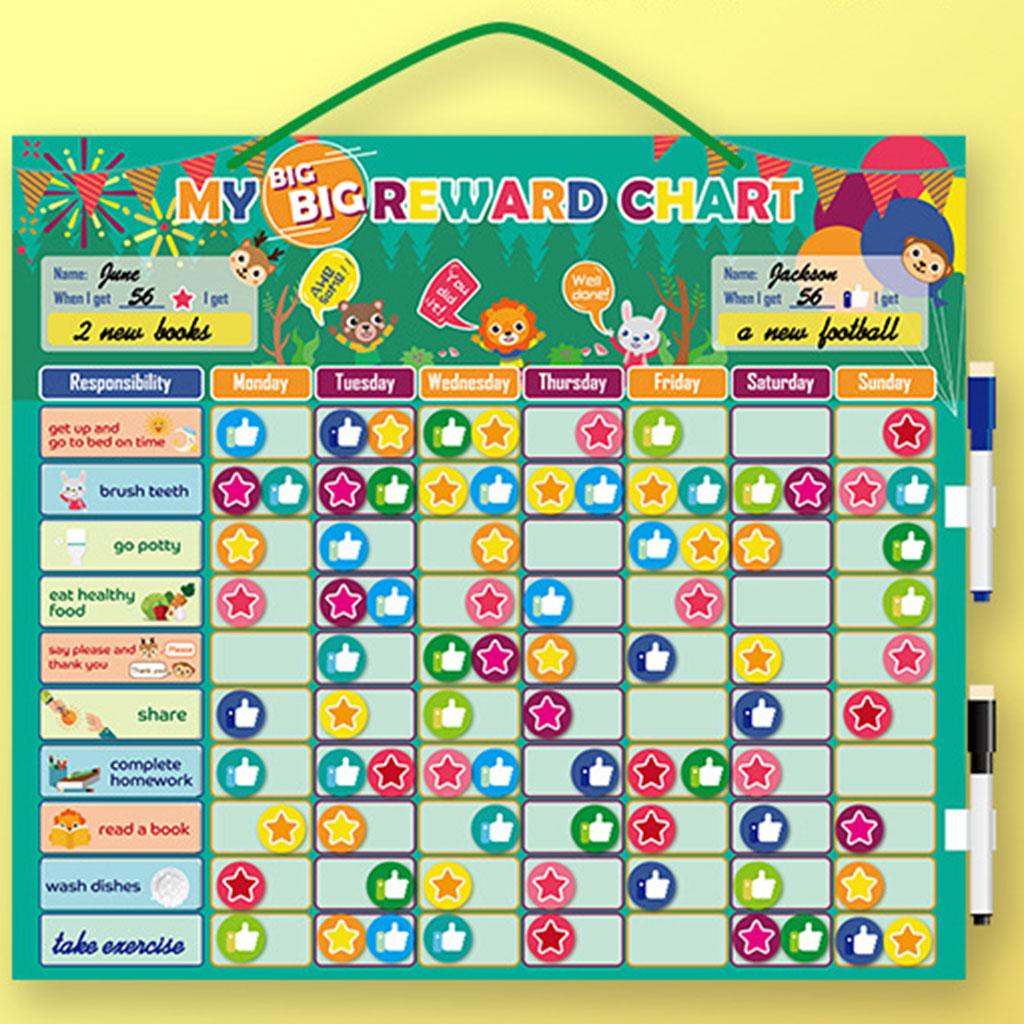 Kids magnetische beloningen grafiek wekelijkse pla grandado