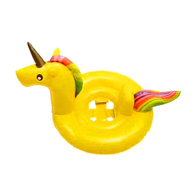 Mandlin Kinderen Zwemmen Ring Eenhoorn Vorm Zwembad Float Swimring Zwemmen Float Tube Cirkel Zwembad Zomer Party Zwembad Speelgoed: yellow