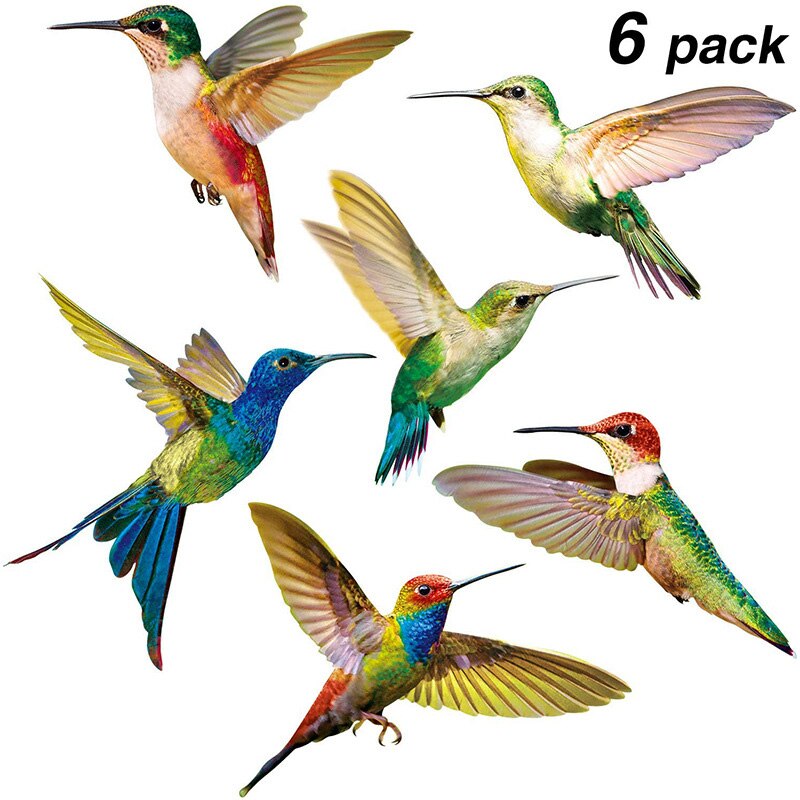6/8 Pcs Hummingbird Window Clings Window Decor Decals Unique Window Decor Film