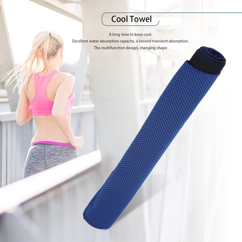 Koude Handdoek Zomer Sport Ice Cooling Handdoek Onderkoeling Koele Handdoek 90*35Cm Voor Kinderen Volwassen Dubbele Kleur Koel handdoek