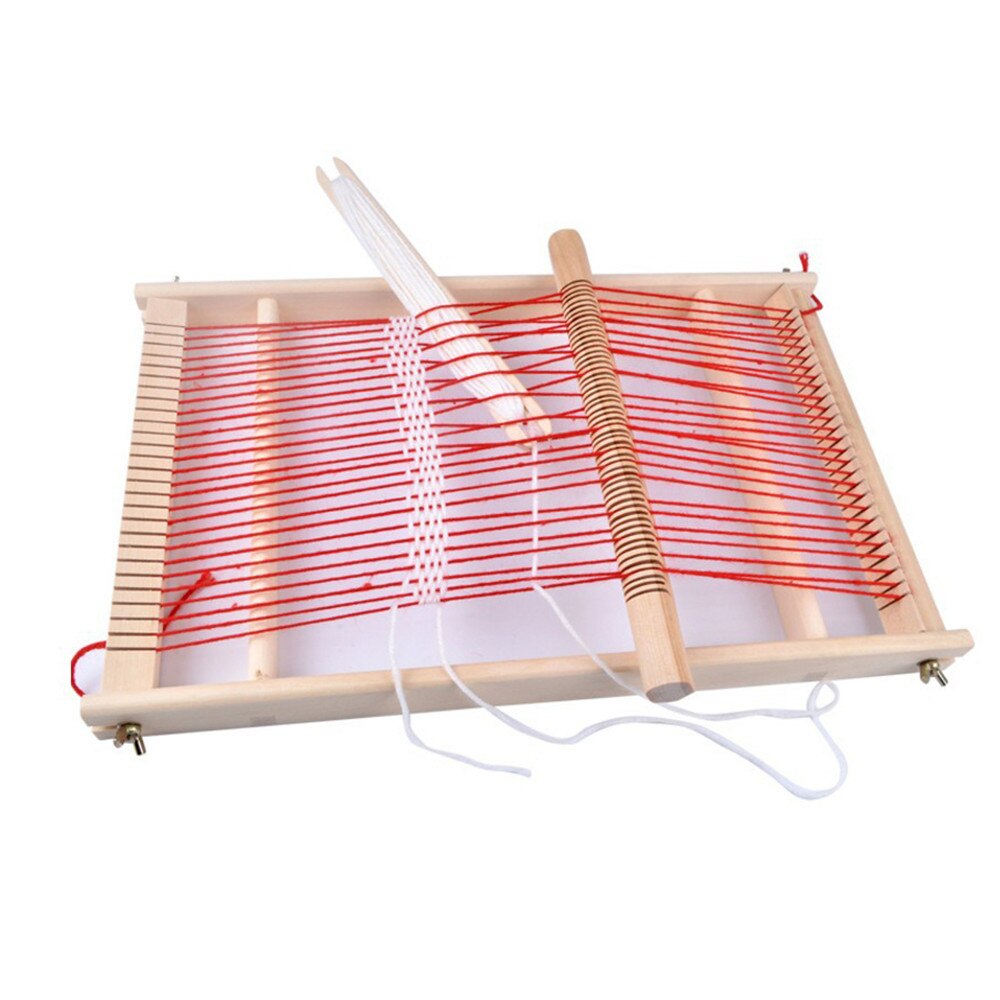 Weaving Loom Kit Girls Hand Woven DIY Suit Wooden Multifunctional Loom Handmade Woven Self Home Wall Decorations Children
