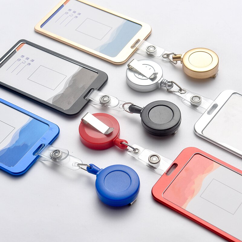 Lanyard Keychain Id Card Holder Aluminum Alloy Nurse Badge Holder Office School Nurse Bank ID Bus Card Holder