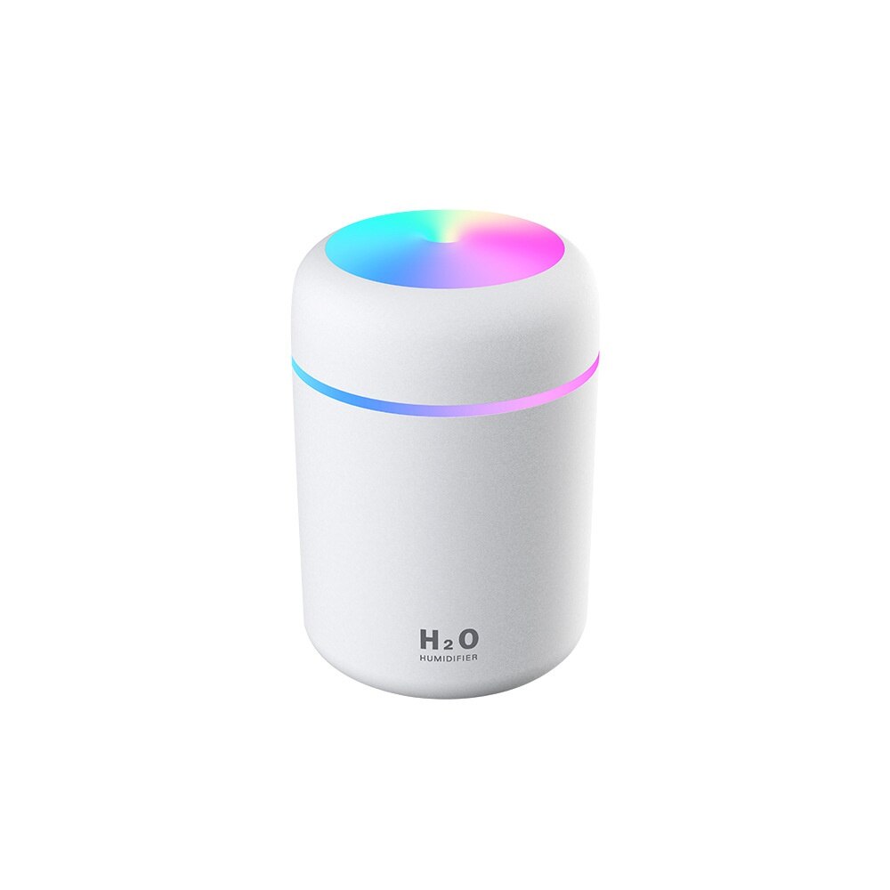 Colorful Cup Purify Air Humidifie USB Electric Mist maker Multicolor Night Light For Room Office Car Humificador Oil Diffuser: white