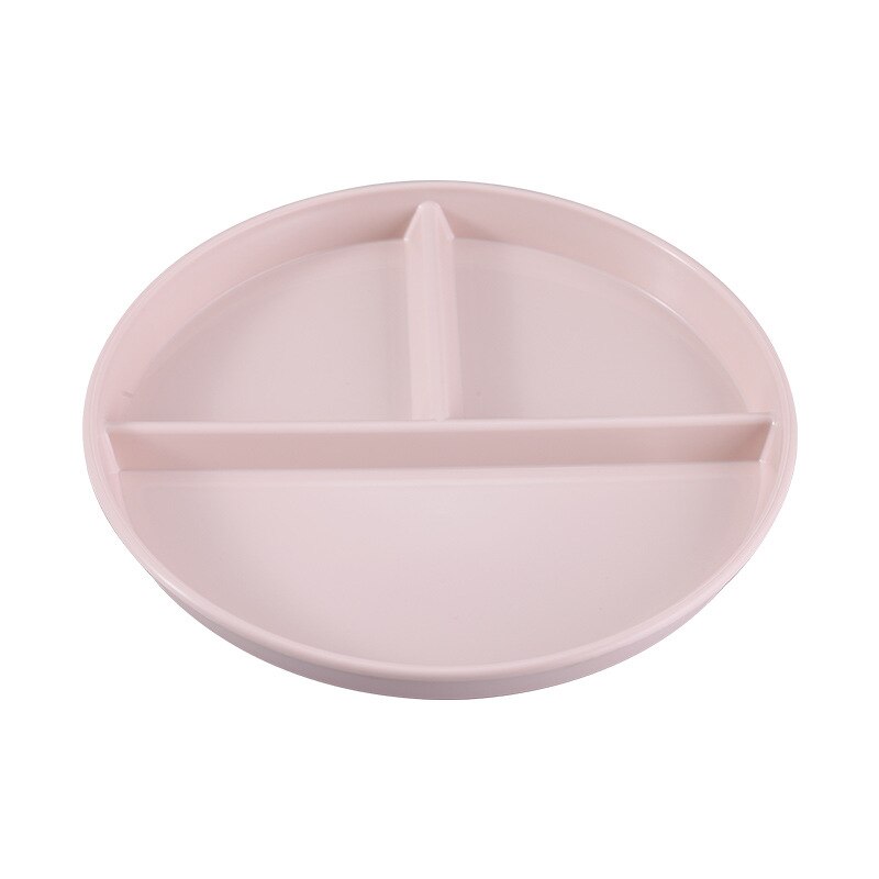 Round Plastic Dinner Plates Compartment Plate Cake Tray Fruit Snack Separete Bowl Quantitative Plate Food Dishes Kitchen Tool