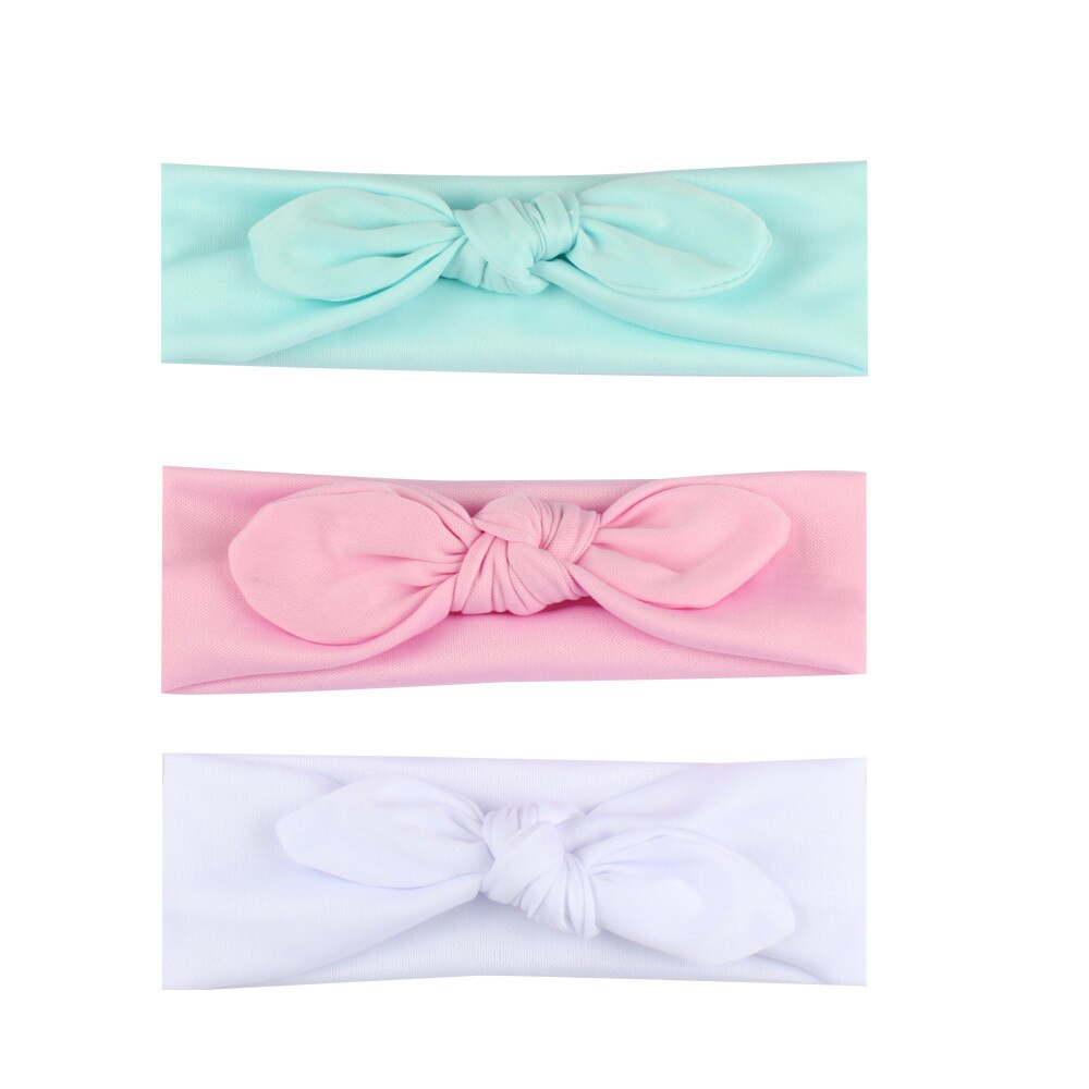 3pc Baby Hoofdband Kinderen Meisjes Konijn Boog Oor Haarband Hoofdband Tulband Knoop Hoofd Wraps Baby Haar Accessoires Bandeau Bebe fille