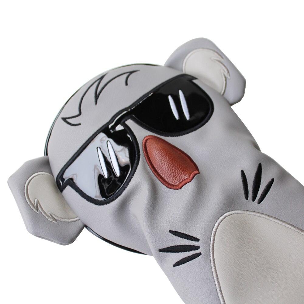 golf Headcover koala Stlye osłona główki kija golfowego dla kierowcy farwater hybrydowy miotacz PU skórzany ochraniacz