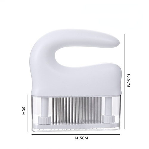 Meat Tenderizer 48-pin Knocking Meat Piercing Taste Needle Household Steak Meat Hammer Stainless Steel Meat Beating Tool: black