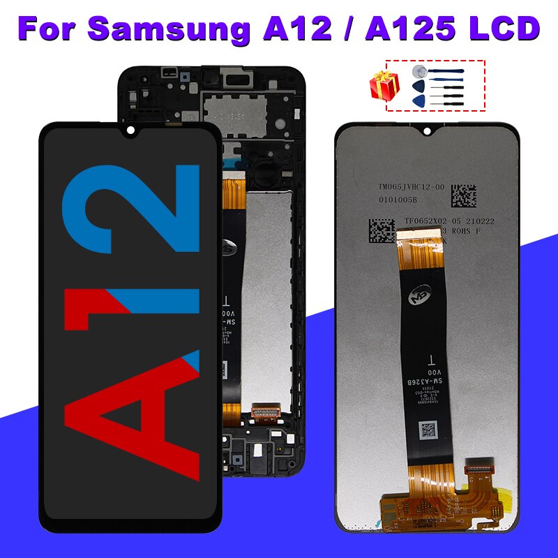 6.5 "Voor Samsung Galaxy A12 Display A125F A125 Lcd Touch Screen Digitizer Voor A125 Lcd A125H A125F/Ds display Vervangende Onderdelen