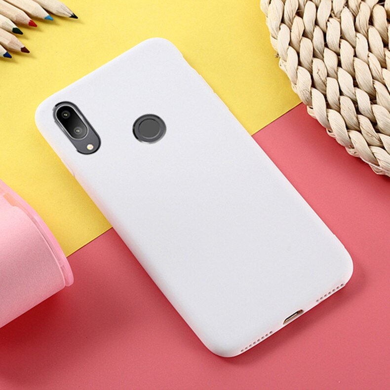 Pour Huawei P Smart coque couleur bonbon souple TPU couverture arrière pour Funda Huawei P Smart coque POT-LX1 POT-LX3 coque de téléphone: 7