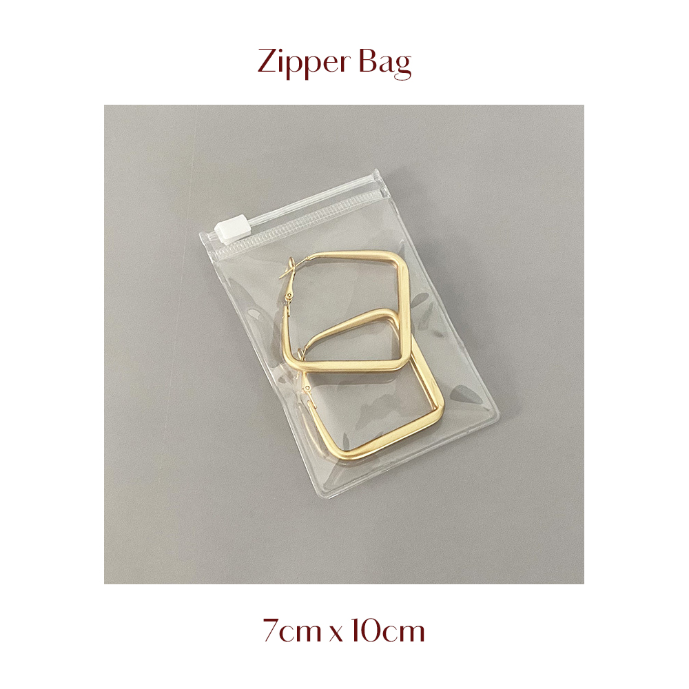 Bolsa con cremallera para joyería, plástico PVC transparente, pulsera, collar, pendientes, bolsa de para embalaje de pequeñas empresas, 10/20 Uds.: Negro