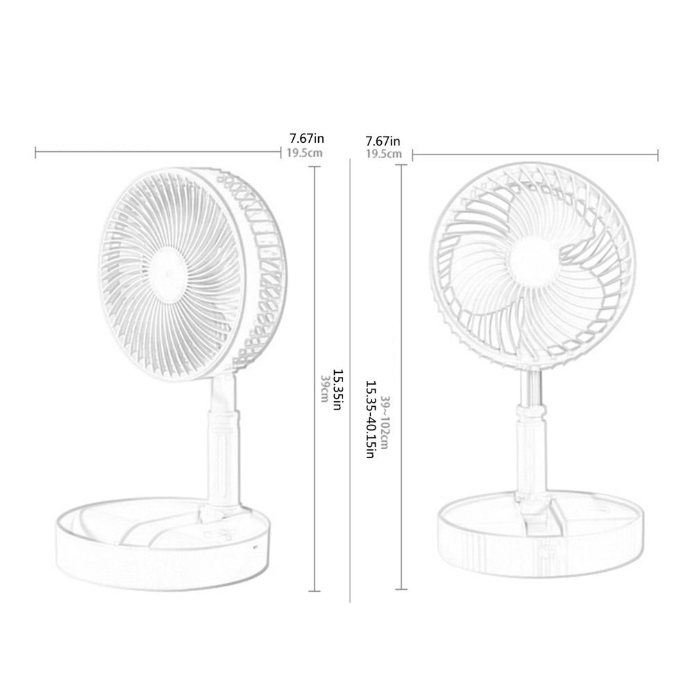 P9 Outdoors Portable Folding Usb Floor Fan Fourth Gear Wind Speed Office Mute Cycle Rechargeable Fan
