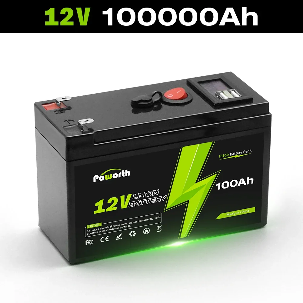 12V 150Ah Lithium 2000+Zyklen wiederaufladbarer Akku für Solar--/Windkraft, kleine USV, Beleuchtung, Elektroräder, Fischfinder, integriertes BMS: Beige