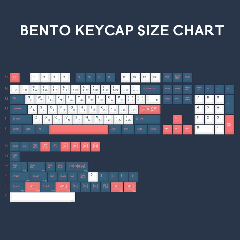140 Keycaps PBT Cherry Profile Dye-Sub Japanese Keycap Set for Mechanical Keyboard GH60 XD64 GK64: Default Title