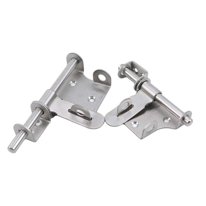 Window Latch Door Bolts Long Silver Stainless Steel Door Latch Sliding Lock Barrel Bolt Latch Hasp Staple Gate Safety Lock: 15.5x8.5cm