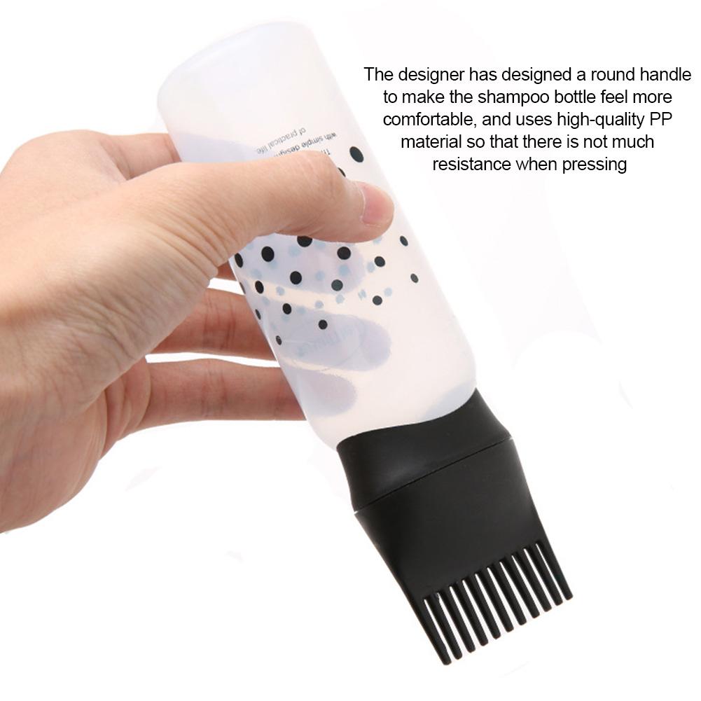 Aplicador de shampoo de tingimento, ferramentas para pintar cabelo 3 cores 120ml, pente de óleo, aplicador de tinta de cabelo, ferramenta de estilo para coloração de cabelo