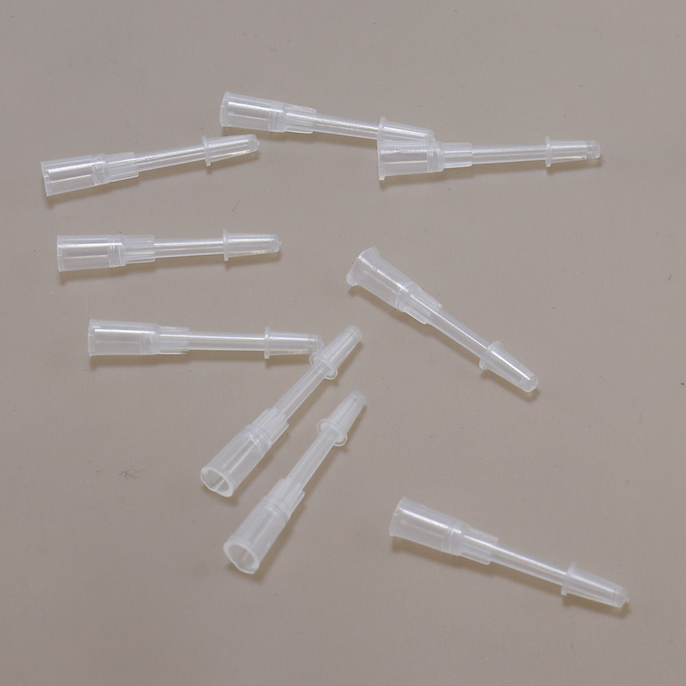 100 stuks vloeistofdispensernaalden spuittips ronde plugdop transparant plastic deksel