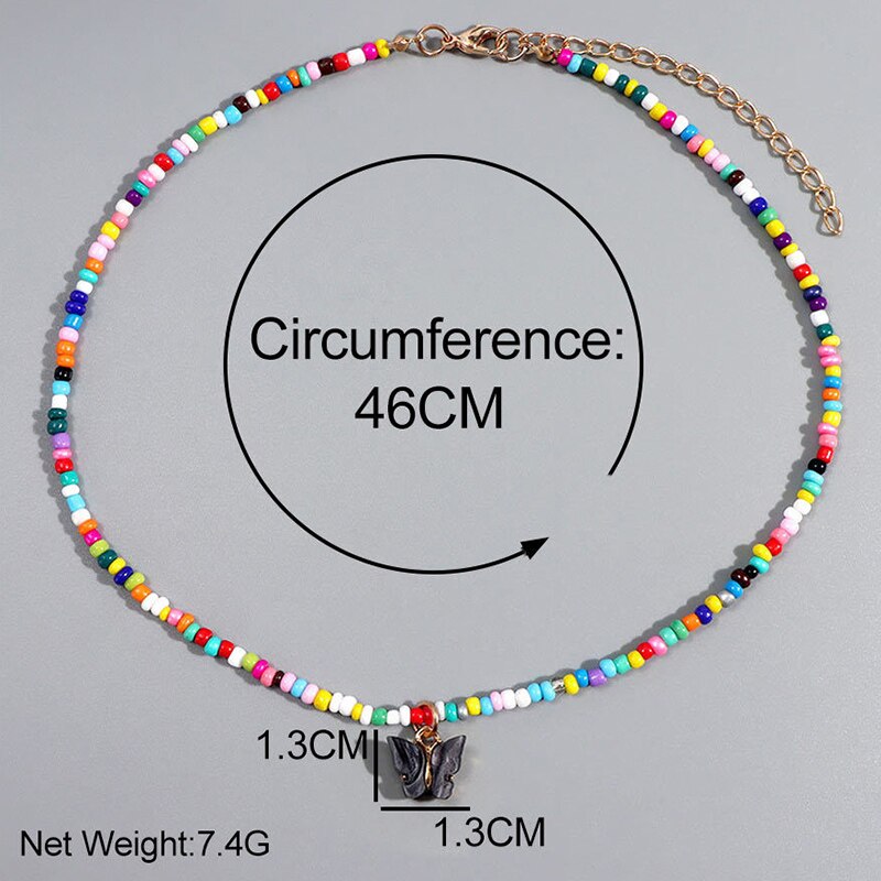 Neue Trend Elegante Schmuck Multi-schicht Mixcolor Perlen Kette Herz Anhänger Halskette Unquie Frauen Halskette X0118