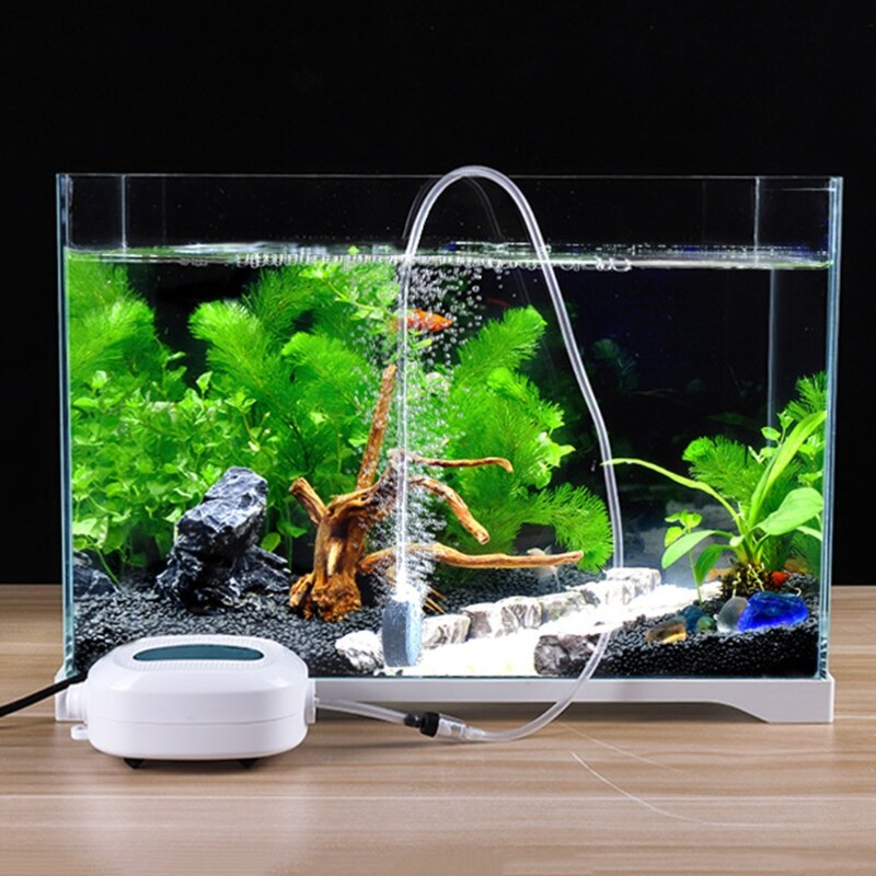 Ultra Stille Aquarium Luchtpomp Vier Outlet Aquarium Beluchter Pomp Waskolf Zonder Accessoires Voor Tot 160 Liter Tank