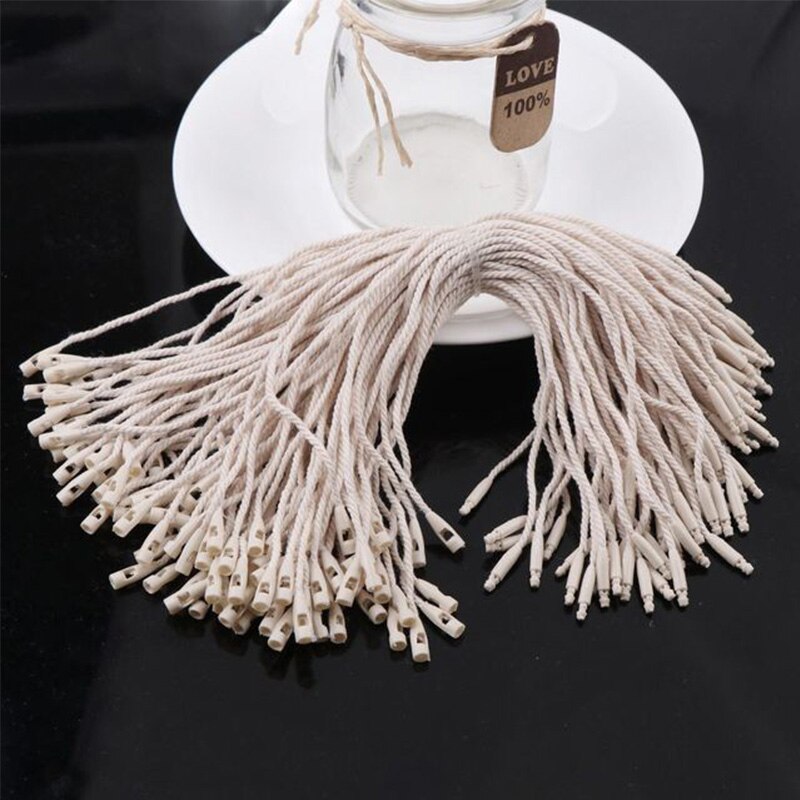 100 Stuks Kleding Tag Touw Wit Zwart Cords Katoen Opknoping Tabletten Kledingstuk Tags Diy Kleding Hang Tag Touw String accessoires
