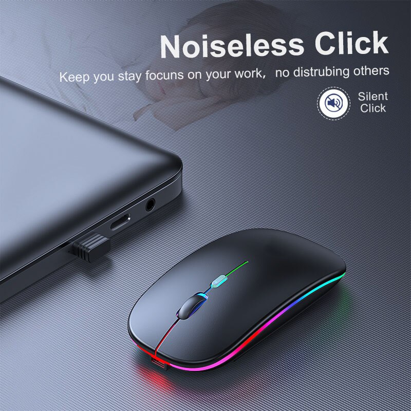 Bezprzewodowa mysz z Bluetooth RGB akumulator Silent Mause 2.4G ergonomiczne myszy do gier myszka komputerowa dla gracza Laptop akcesoria PC