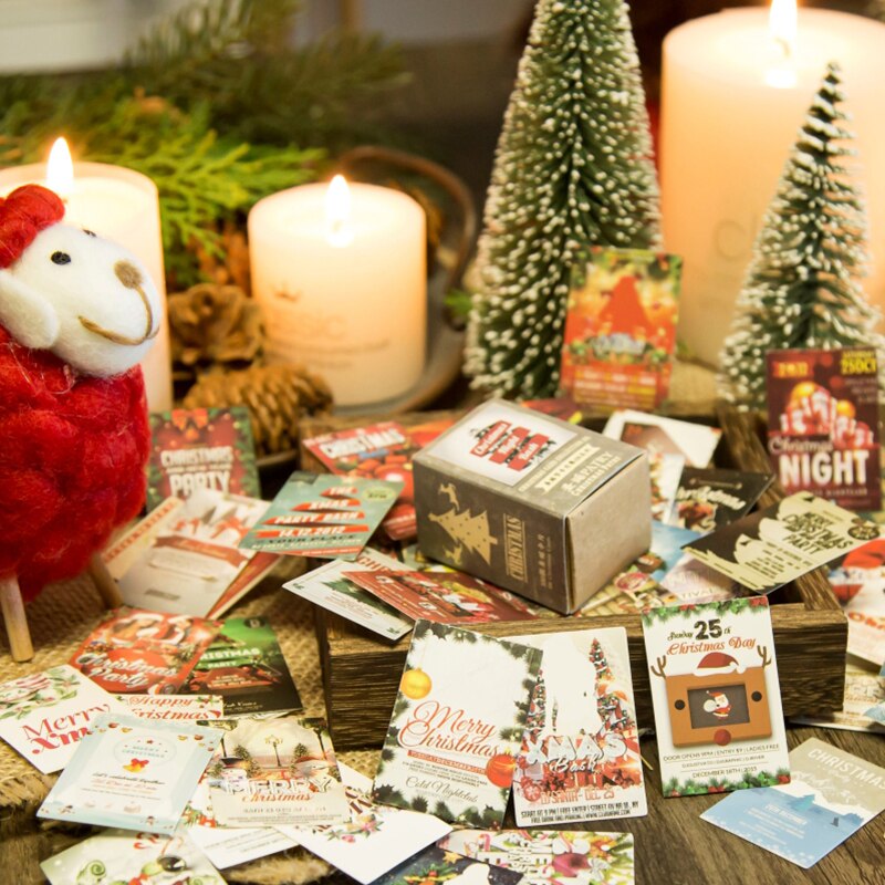 Mini livre de noël, 100 pièces, papier artisanal décoratif Vintage, pour Scrapbooking, planificateur, Journal intime