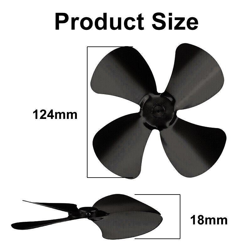 Aluminium 4 Blades Accessoires Voor Kachel Fan Haard Warmte Aangedreven Saving FAS6