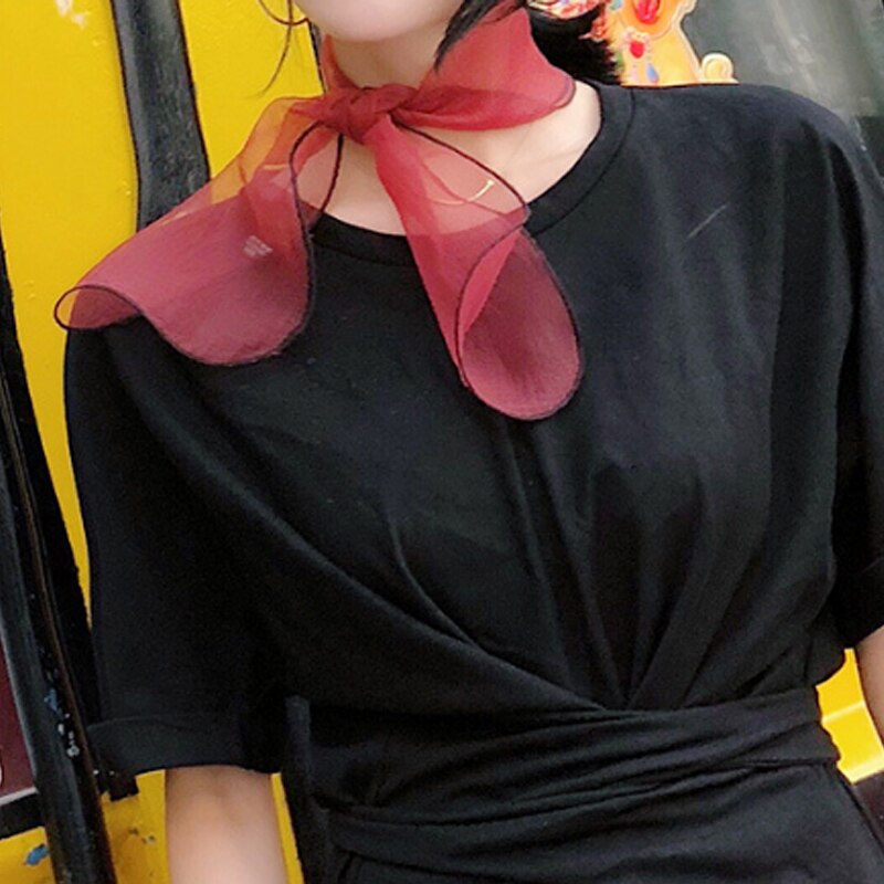 Solid Organza Women scarves Clothing Accessories Candy Color Korean Women Ladies Newest Magic Super Thin Scarves
