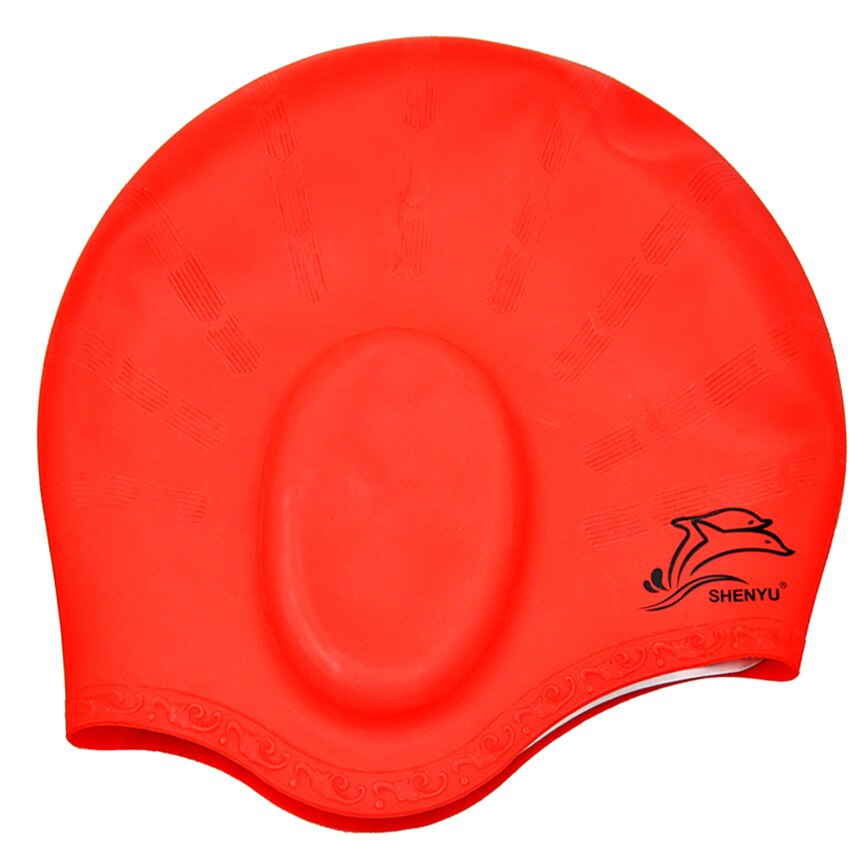 Free Size Silicon Waterproof Swimming Caps Protect Ears Long Hair Sports Swim Pool Hat Ultrathin Swimming Bathing Cap
