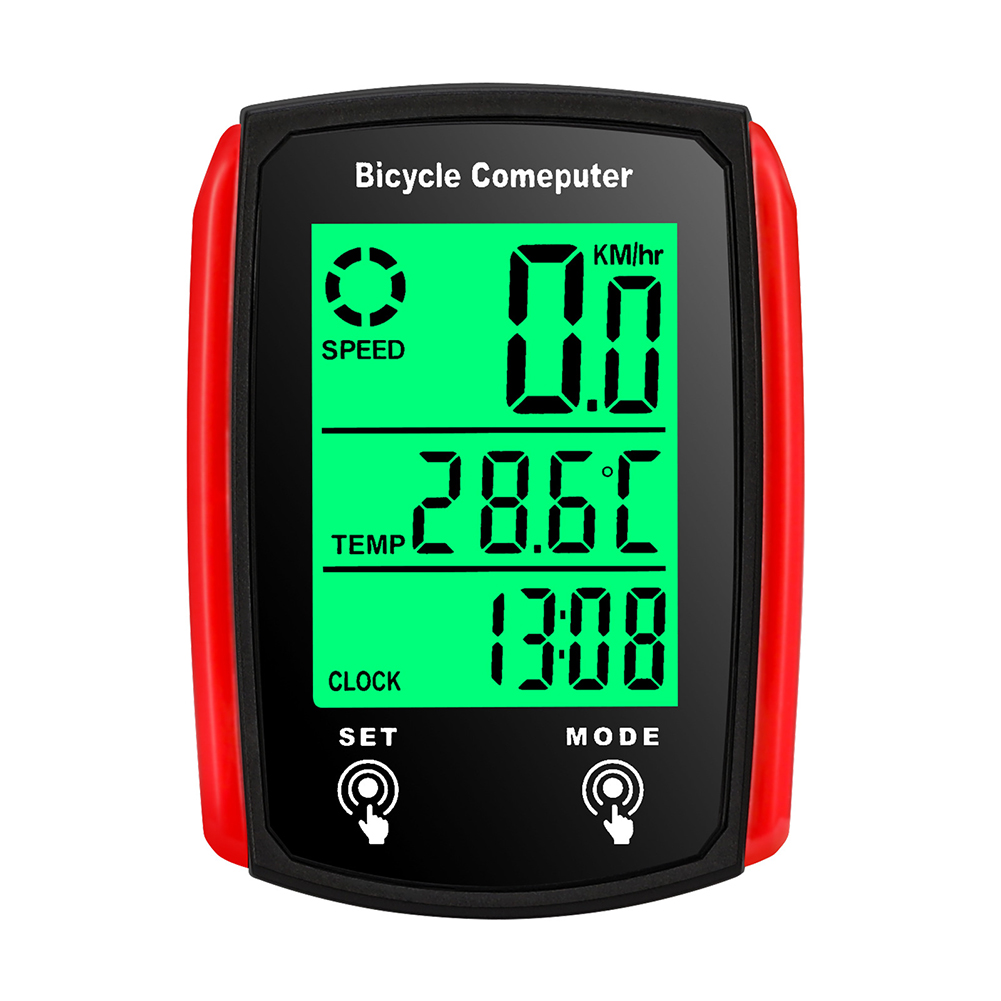 Fahrrad verdrahtet Tacho Fahrrad LCD Computer Geschwindigkeit Kilometerzähler Englisch Fahrrad Kilometerzähler Temperatur Anzeige Fahrrad Teile
