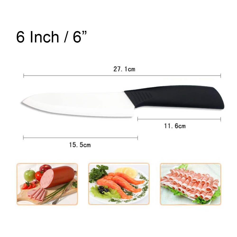 Ceramic Knife Set 3 4 5 6 inch Kitchen Knife Set Fruit Vegetable Utility Slicing Zirconium White Blade Chef Knives
