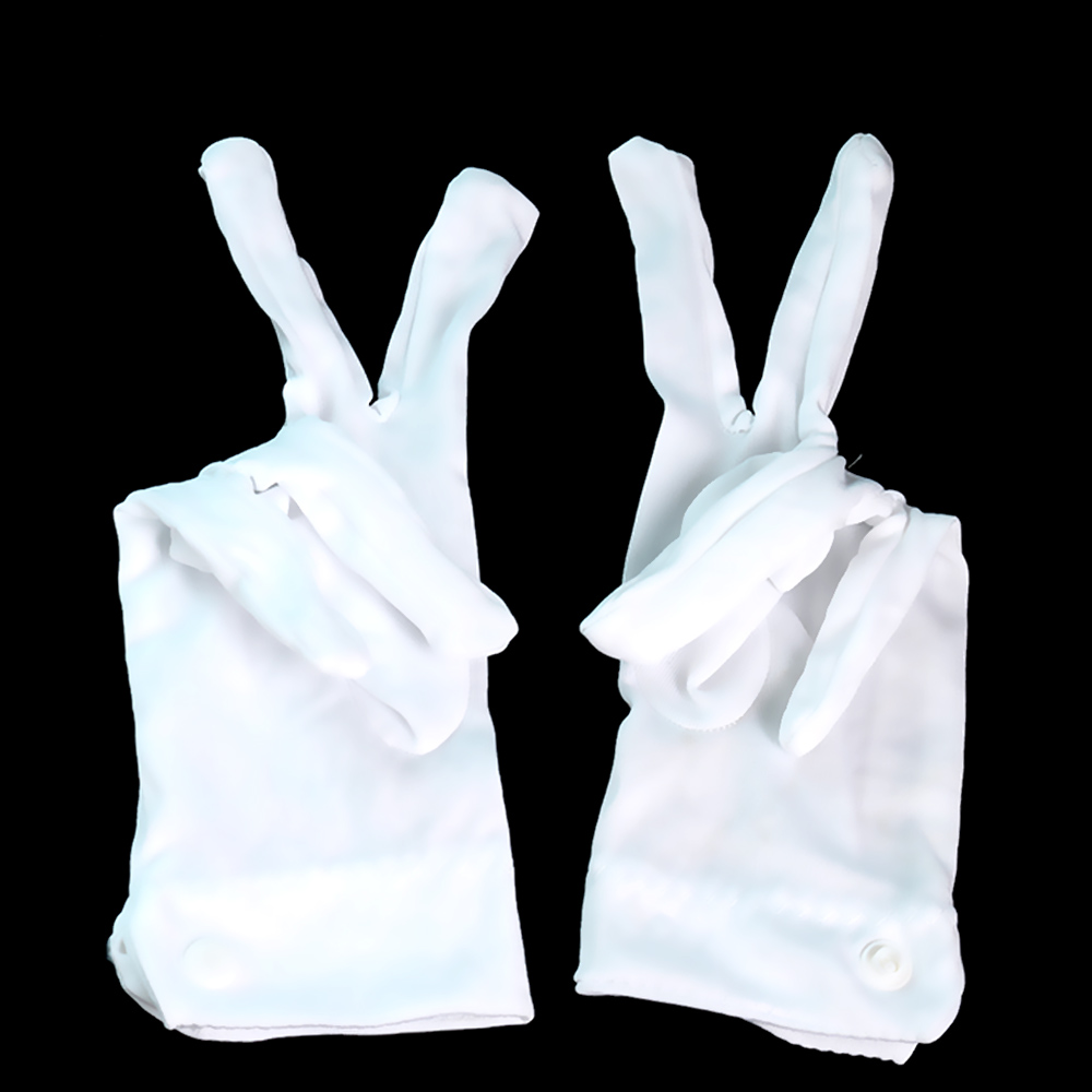 1Pair Unisex White Cotton Formal Gloves Work for Catering Band Parades Inspection Magician Police Cleaning Tools