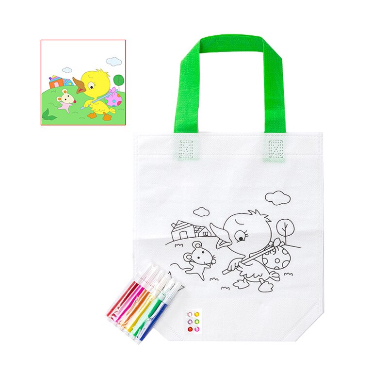 Bambino Giocattolo Fai da Te Dipinta Portatile Borsa di Tela di Scuola Materna Giocattolo Materiale Cornici E Articoli da Esposizione di Giocattoli per Bambini Giocattoli Della Ragazza Kids Crafts Kit Artigianale: 09