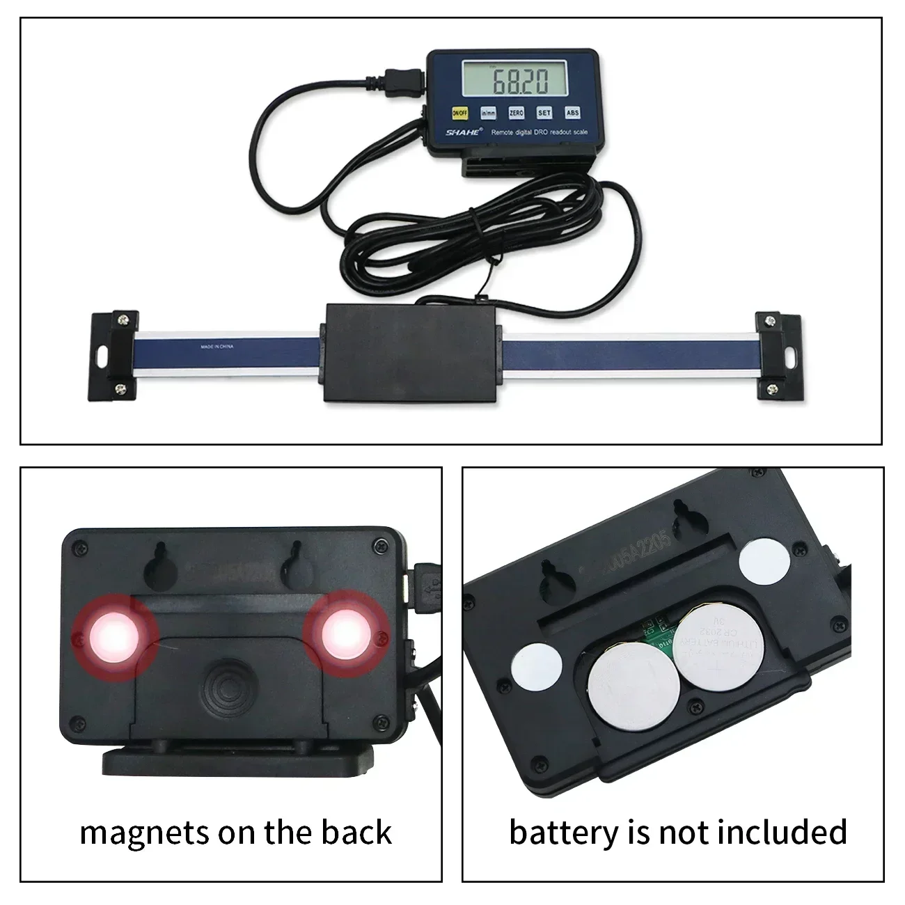 Digital Linear Scale With Remote Display With LCD Display Digital Readout Dro For Milling Lathe Machines Measuring Tool