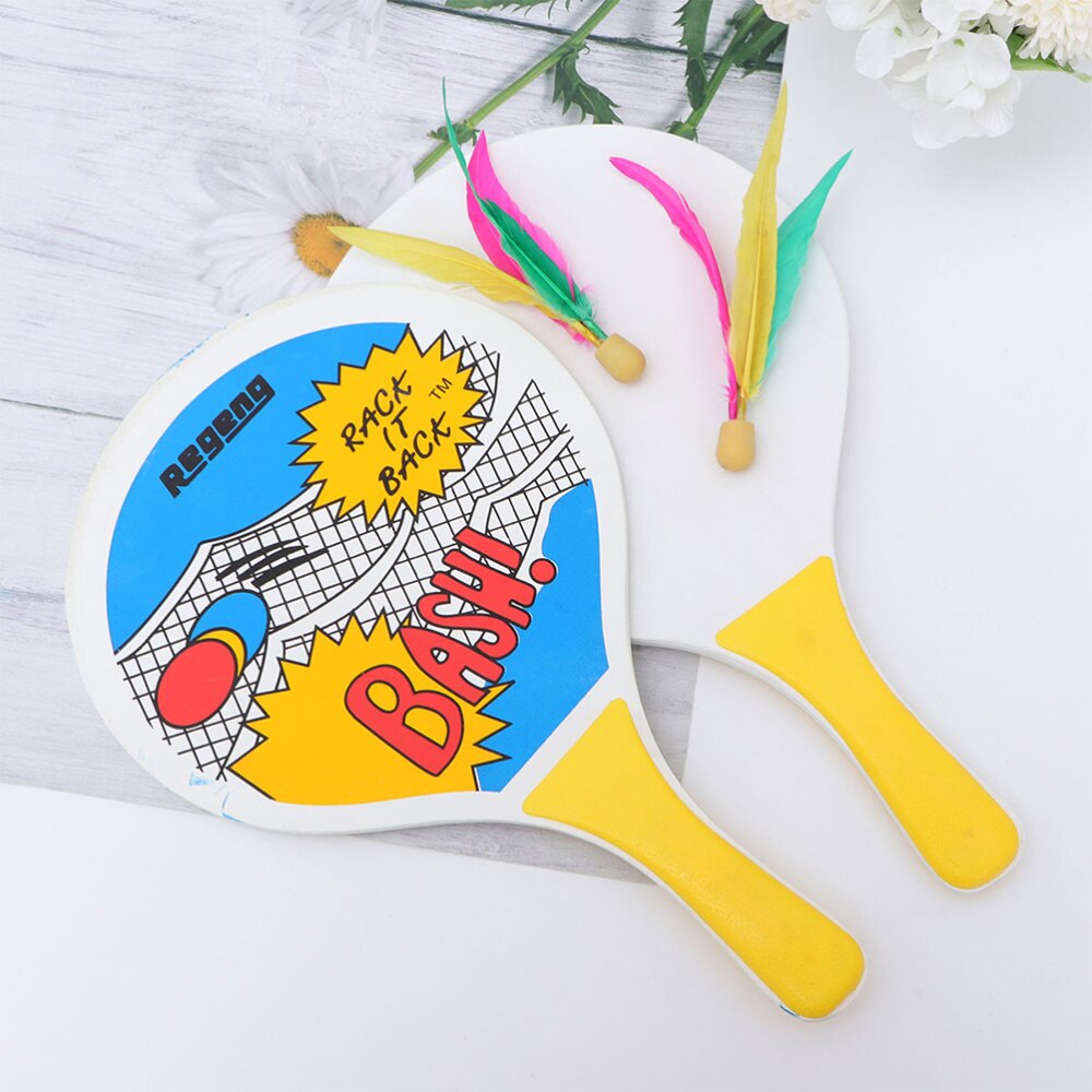 2 conjuntos de placa raquete de badminton raquete de badminton paddle para festa de praia ao ar livre viagem