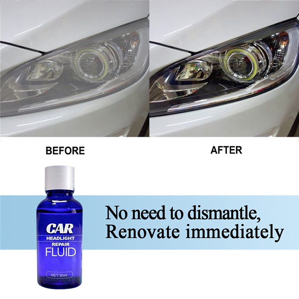 Car Headlight Scratch Remover Fast UV Protection Car Light Cleaner Automotive Headlight Restoration Kit 30ML Car-styling