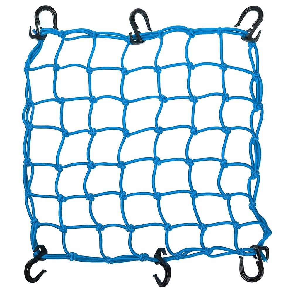 15.75 "x 15.75" Bungee Bagagenet met 6 Verstelbare Haak Elastische Motorfiets Mesh Opslag Tie: Blue